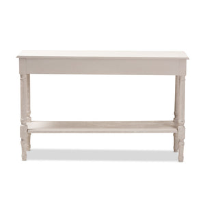 Baxton Studio Baxton Studio Ariella Whitewashed Console Table – Vintage-Style Farmhouse Charm for Your Home RAM13-Whitewashed-ST