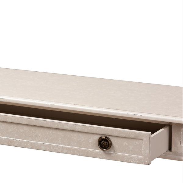 Baxton Studio Baxton Studio Ariella Whitewashed Console Table – Vintage-Style Farmhouse Charm for Your Home RAM13-Whitewashed-ST