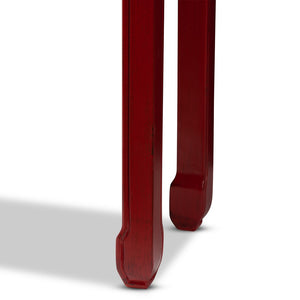 Baxton Studio Baxton Studio Melodie Antique Red Wood Console Table with Bronze Accents & 6-Drawer Storage Solution MIN22-Red-ST