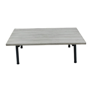 VIG Furniture Renava Suntide - Outdoor Grey Fabric + Beige Rattan + Grey Acacia Sofa Set VGAT-RASF-224