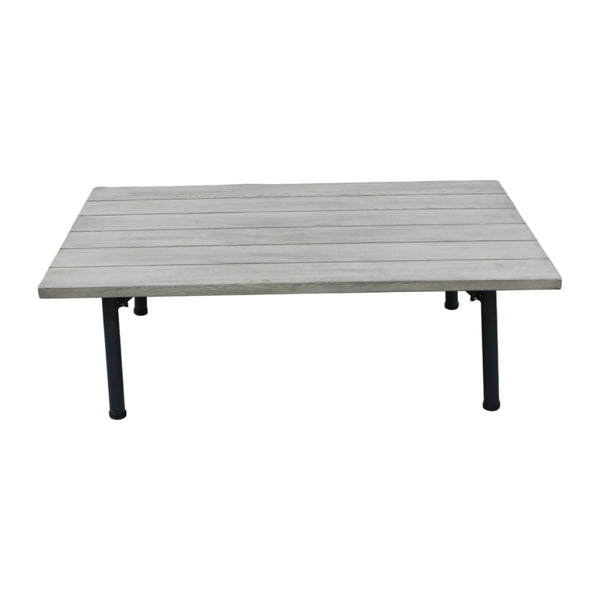 VIG Furniture Renava Suntide - Outdoor Grey Fabric + Beige Rattan + Grey Acacia Sofa Set VGAT-RASF-224