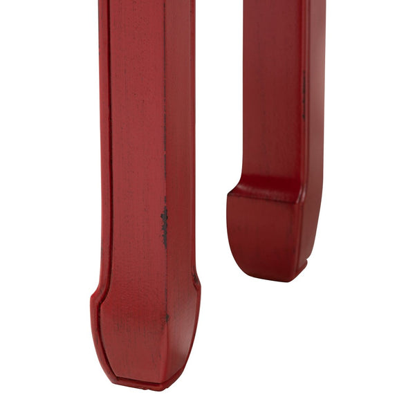 Baxton Studio Baxton Studio Antique Red Wood Console Table with Bronze Accents - 6-Drawer Elegance & Storage MIN18-Red-ST