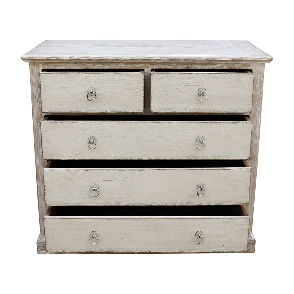 Lilys Amalfi Two Tones Dresser Five Drawres Antique Off White 38X19X35 81920010