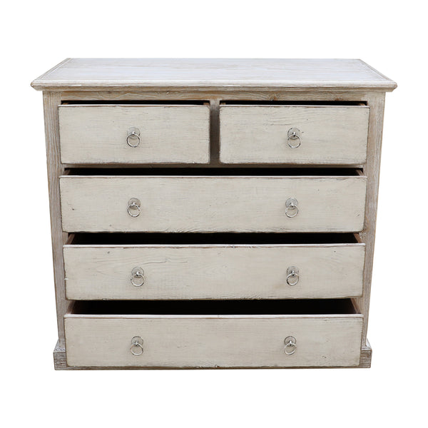 Lilys Amalfi Two Tones Dresser Five Drawres Antique Off White 38X19X35 81920010