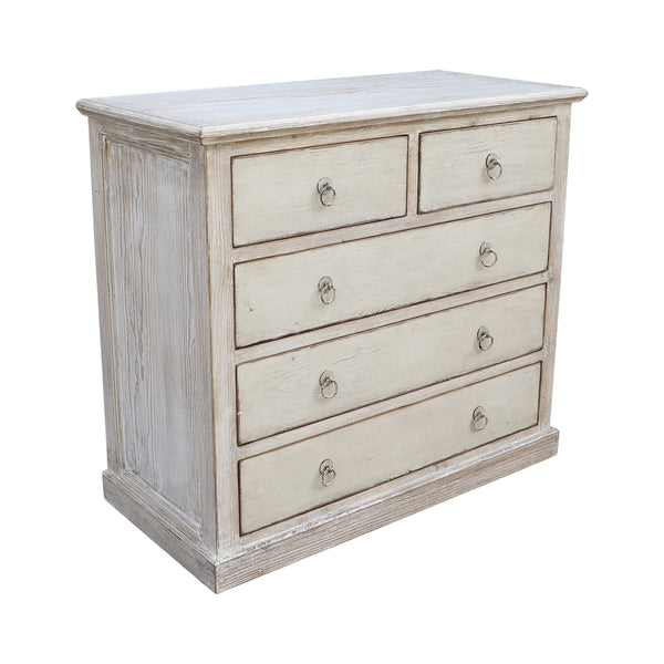 Lilys Amalfi Two Tones Dresser Five Drawres Antique Off White 38X19X35 81920010