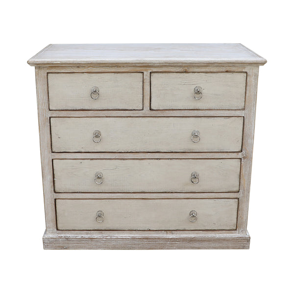 Lilys Amalfi Two Tones Dresser Five Drawres Antique Off White 38X19X35 81920010
