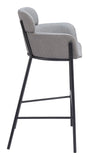 Bremor Barstool Slate Gray 110173 Zuo Modern