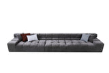 VIG Furniture Divani Casa Rhonda - Modern Grey Fabric 4-Seater Sofa VGAH-SF2037-GRY