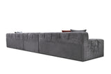 VIG Furniture Divani Casa Rhonda - Modern Grey Fabric 4-Seater Sofa VGAH-SF2037-GRY