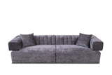 VIG Furniture Divani Casa Moreno - Modern Grey Fabric 4-Seater Sofa VGAH-SF2034-GRY