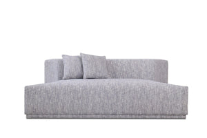 VIG Furniture Divani Casa Beau - Modern Light Grey Fabric Sectional Sofa With 2 Swirling Chair VGAH-VH119-LTGRY
