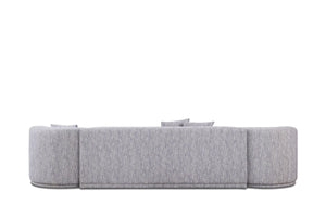 VIG Furniture Divani Casa Beau - Modern Light Grey Fabric Sectional Sofa With 2 Swirling Chair VGAH-VH119-LTGRY