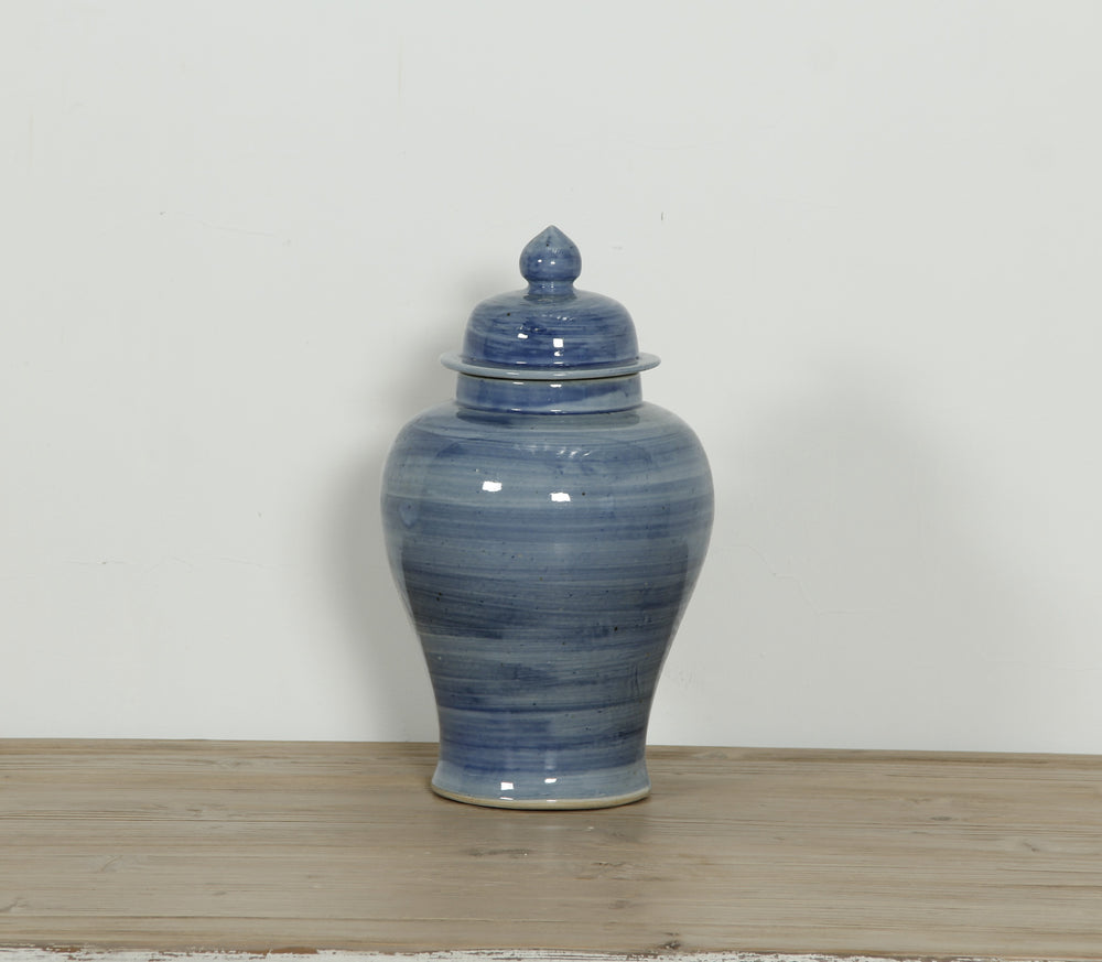 Lilys 15" H Temple Jar Vintage Blue 8197-S