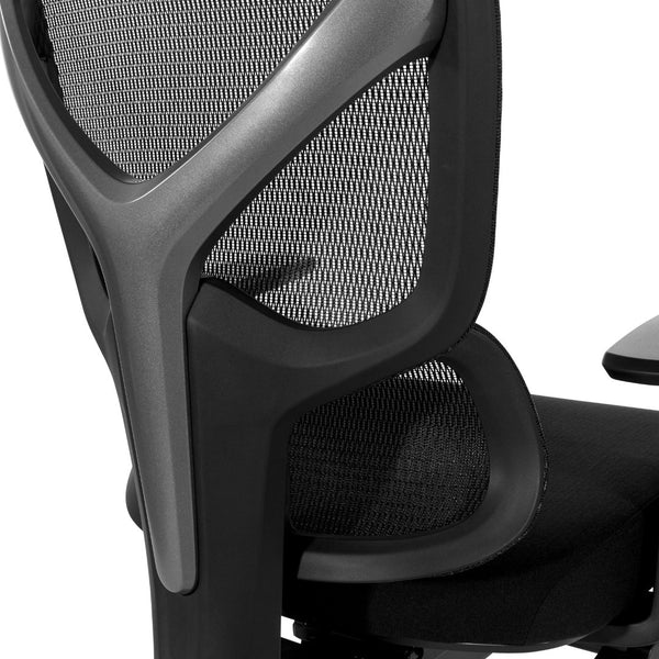 OSP Home Furnishings Mesh Back Ergonomic Manager Chair with Lumbar Support Adjustable Arms and Synchro Tilt 71142-3