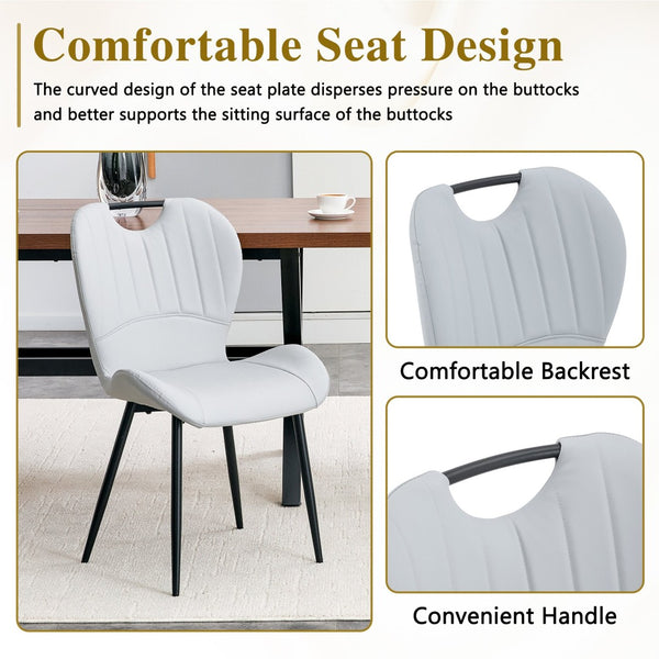 English Elm Set of 4 Olive Fabric Dining Chairs Ergonomic Cushion Black Steel Frame Modern Black,Light Gray W1151P454884