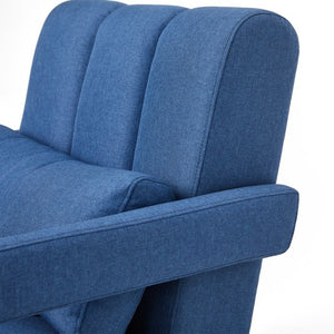 English Elm Modern Linen Accent Chair Scandinavian Style with Lumbar Pillow for Living Room W2671P411189