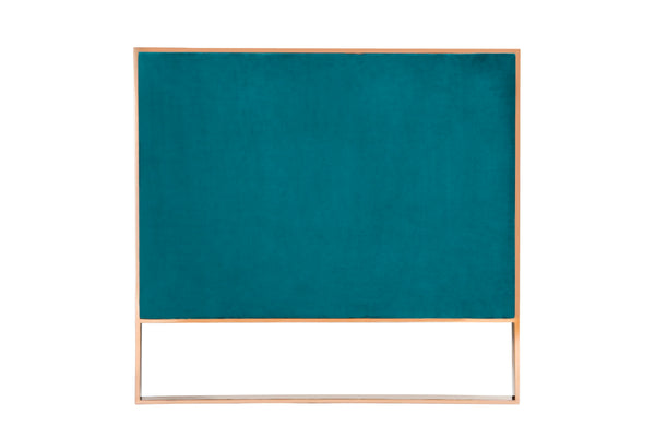 English Elm Trillium 83" Velvet Sofa with Gold Stainless Steel Frame, Vertical Stitching, Plush High-Density Foam Teal B365P398097