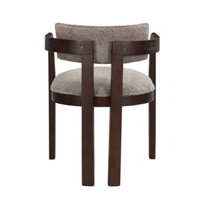 English Elm Christopher Knight Home® - N771P197053H Bouclé Upholstered Dining Chair with Wire-Brushed Rubberwood Frame, Modern Comfort Light Brown N771P361737O