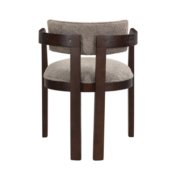 English Elm Christopher Knight Home® - N771P197053H Bouclé Upholstered Dining Chair with Wire-Brushed Rubberwood Frame, Modern Comfort Light Brown N771P361737O