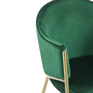 English Elm Christopher Knight Home® - Modern Velvet Upholstered Dining Chair with Plush Velvet Seat and Sleek Metallic Frame for Comfort Emerald,Gold 32.25 L x 23.75 W x 21.25 H N776P224512G