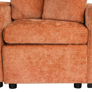English Elm Swivel Barrel Accent Chair Chenille Tufted Round Club Seat for Living Room Lounge N719S002260G