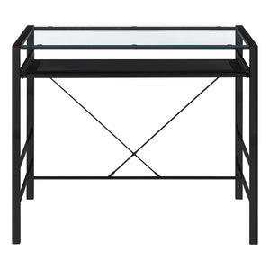 OSP Home Furnishings Zephyr Computer Desk Clear/Black