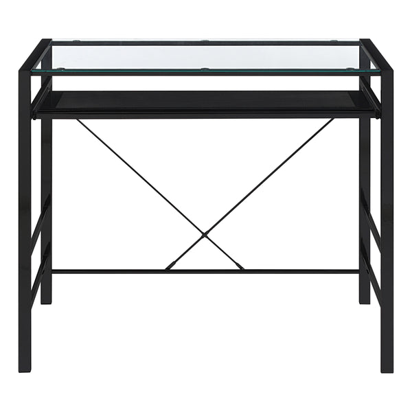 OSP Home Furnishings Zephyr Computer Desk Clear/Black
