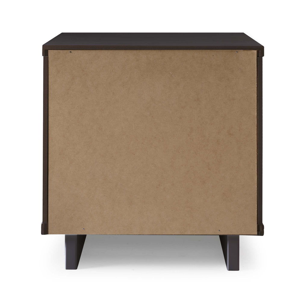 English Elm Granville 18" Charcoal Gray Nightstand - Modern 2-Drawer Storage With Gold Accents And Style! B365P398522