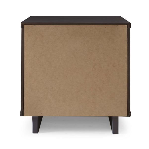 English Elm Granville 18" Charcoal Gray Nightstand - Modern 2-Drawer Storage With Gold Accents And Style! B365P398522