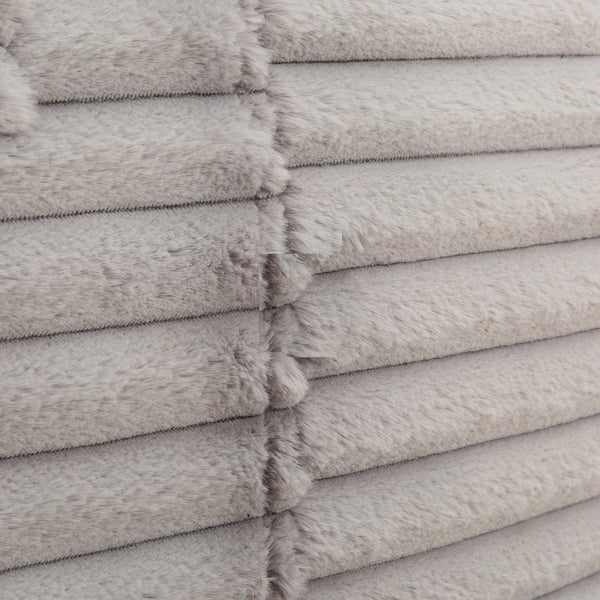 English Elm Traditional Oversized 72" Velour Memory Foam Bean Bag Lounger Sofa Chair — Plush Family Round Seat, Light Gray B011P206739