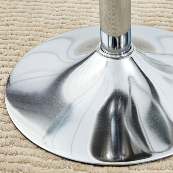 English Elm Modern PU Bar Stools Set of 2 — 360° Swivel, Height Adjustable, Waterproof Leather, Ergonomic White Finish W1151P200322