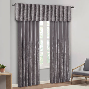 English Elm Curtain Madison Park Andora Faux Silk Embroidered Tree Branch Panel Lined Rod Pocket Back Tabs 50x84 Grey 3 L x 10.04 W x 7.09 H B03598038