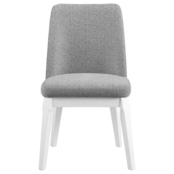 English Elm Rupert Light Grey Upholstered Dining Side Chair Set of 2 — Tall Curved Backs, Plush Seats, Durable Fabric Comfort B062P299821