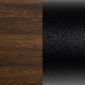 40" Round Metal Wrap Dining Table Dark Walnut, Black TW40RDWRADW Walker Edison