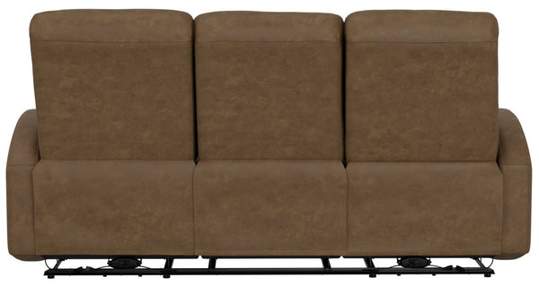 English Elm Brown Dual Reclining Sofa with Pillow Back Cushions and Pull Tab Seats for Living Rooms Brown B361P483239