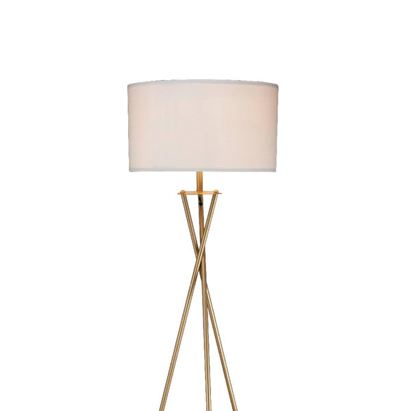 English Elm 64.5" Ester Mid-Century Metal Floor Lamp Hourglass Tripod Base Matte Gold 64.5" Tall, 100W Max B072116086