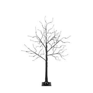 English Elm 3 Pack Halloween Spooky Tree Set with Purple LED Lights, 4ft‑6ft Hinged UV‑Resistant Indoor Decor (96) PX283443AAF