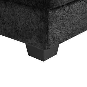 English Elm Christopher Knight Home® - 7-Piece Reversible Modular Corner Sectional In Chic Black Fabric - Versatile Seating For Modern Homes N771P345839_N771P345840_N771P345841_N771P345842H