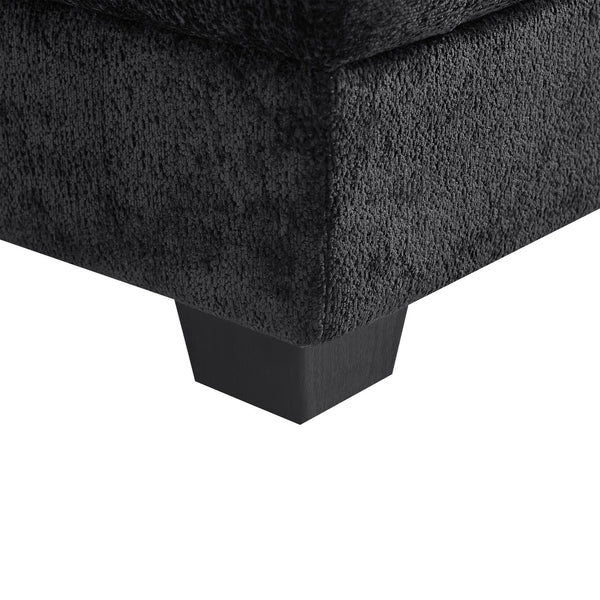 English Elm Christopher Knight Home® - 7-Piece Reversible Modular Corner Sectional In Chic Black Fabric - Versatile Seating For Modern Homes N771P345839_N771P345840_N771P345841_N771P345842H