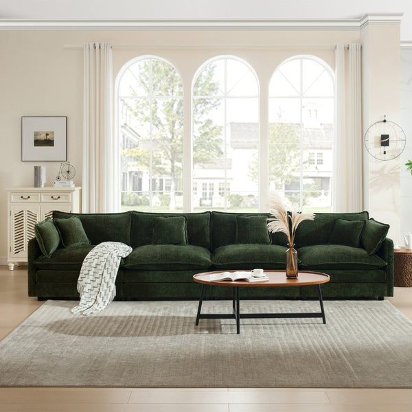English Elm Free Combination Chenille Sectional Sofa Modular 4 Seat Living Room Couch W714S00467
