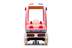 English Elm 12v Kids Police Ride on Car Two Seat Electric Toy with Remote Lights and Bluetooth W1620P271426