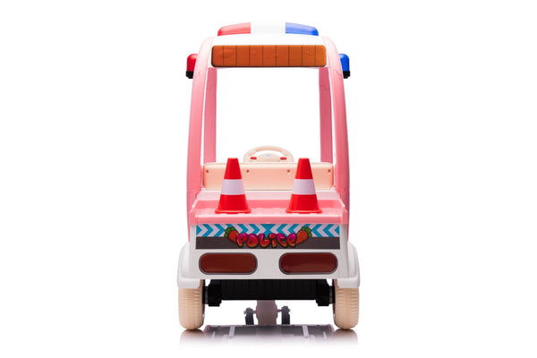 English Elm 12v Kids Police Ride on Car Two Seat Electric Toy with Remote Lights and Bluetooth W1620P271426