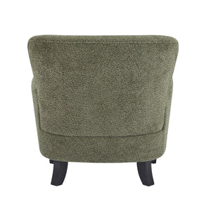 English Elm Christopher Knight Home® - Gerald Boucle Upholstered Club Chair with Tapered Birch Legs, Tonal Piping and Cozy Texture Black,Olive Green 32.25 L x 27.75 W x 20.75 H N776P243710S