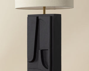 Sunpan Dirsan Table Lamp - Elegant Aluminum Design with Modern Finish and Versatile Bulb Compatibility Black