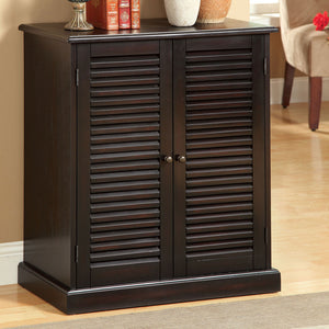 English Elm Modern Shoe Cabinet with Louver Doors and Adjustable Shelves — Compact 30"W x15"D x34.5"H Organizer and Entryway Storage Solution Espresso 36 L x 33 W x 7 H B011P191541
