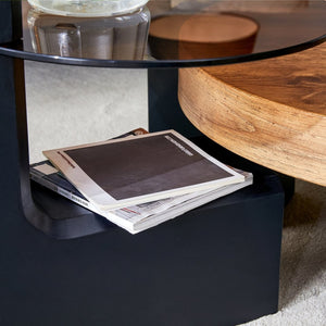 English Elm The Two Tier Detachable Mdf Coffee Table for Flexible Modern Living Room Style W1151P184838