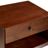 English Elm Walker Edison - Mid-Century Modern Single-Drawer Solid Wood Nightstand - Walnut