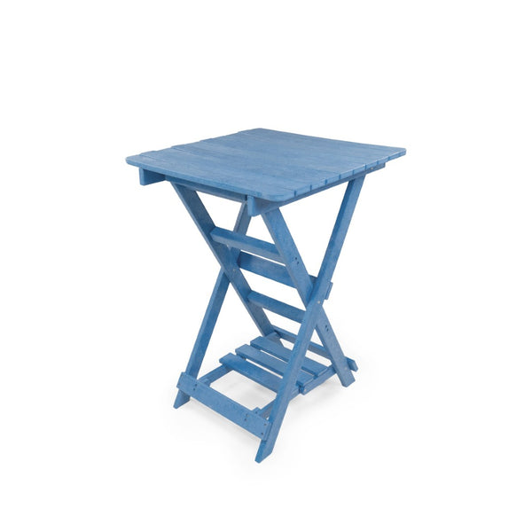 English Elm Summit Ridge Recycled Hdpe Outdoor Folding Bar Table Weather Resistant Eco Patio Blue B2745P409711