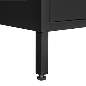 English Elm 3 Door 72"H Metal Lockers - Triple Compartment Steel Cabinet with Individual Locks, Durable Black T2398P285652