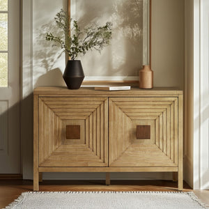 JLA Home Madison Park - Geometric Madison Park Paige 2-Door Storage Cabinet with Adjustable Shelves, Geometric Doors Flair MP130-1207